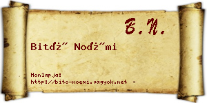 Bitó Noémi névjegykártya